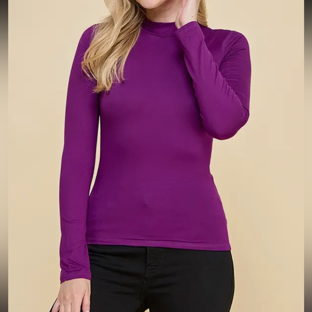 ShopEvelynne Purple Long Sleeve Top